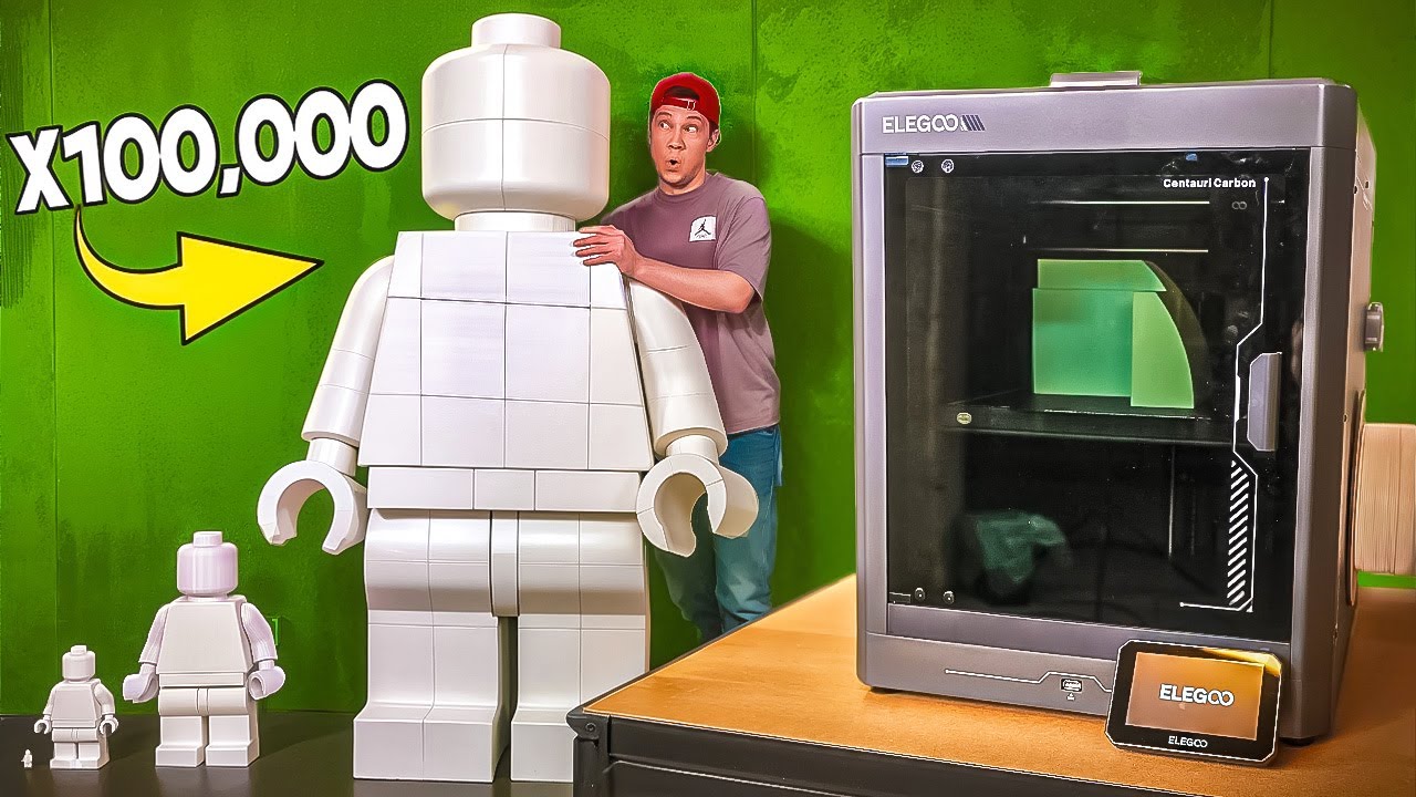 Building a life-sized Lego-style figure with the Elegoo Centauri Carbon ...