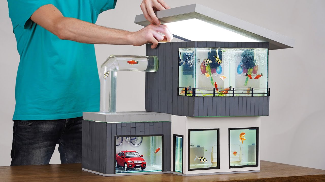 DIY aquarium house: Build a stunning multi-level fish home with water ...
