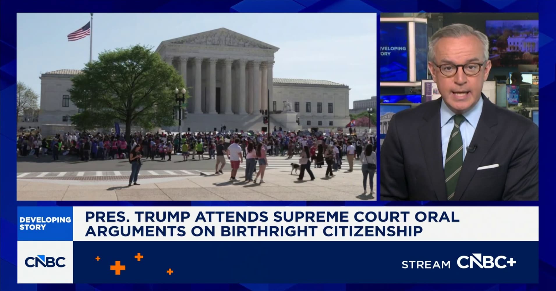 President Trump attends Supreme Court oral arguments on birthright citizenship<br><br>
