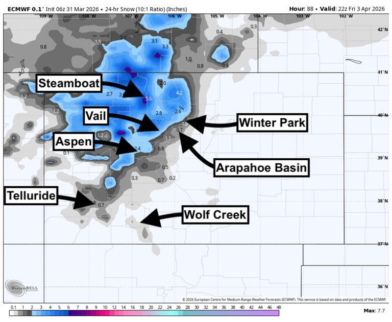 Colorado ski resorts bracing for 20+ inches of snow
