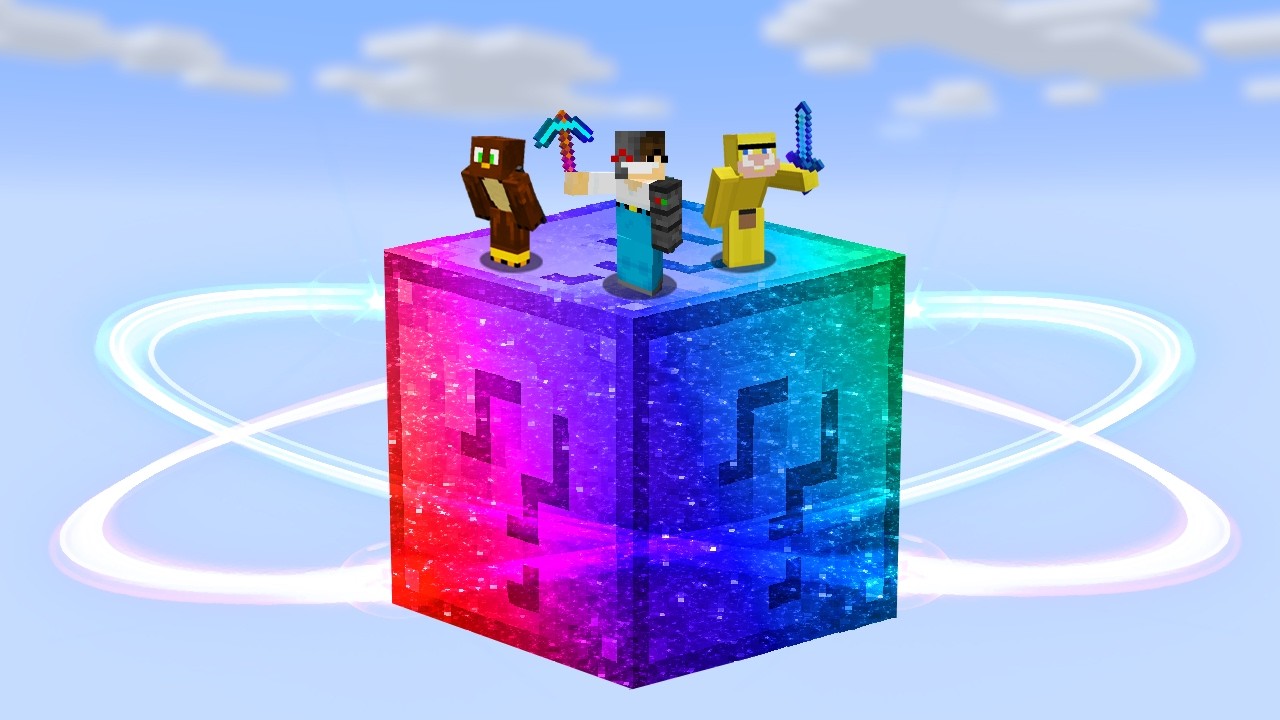 Minecraft, but on 1 super giant lucky block