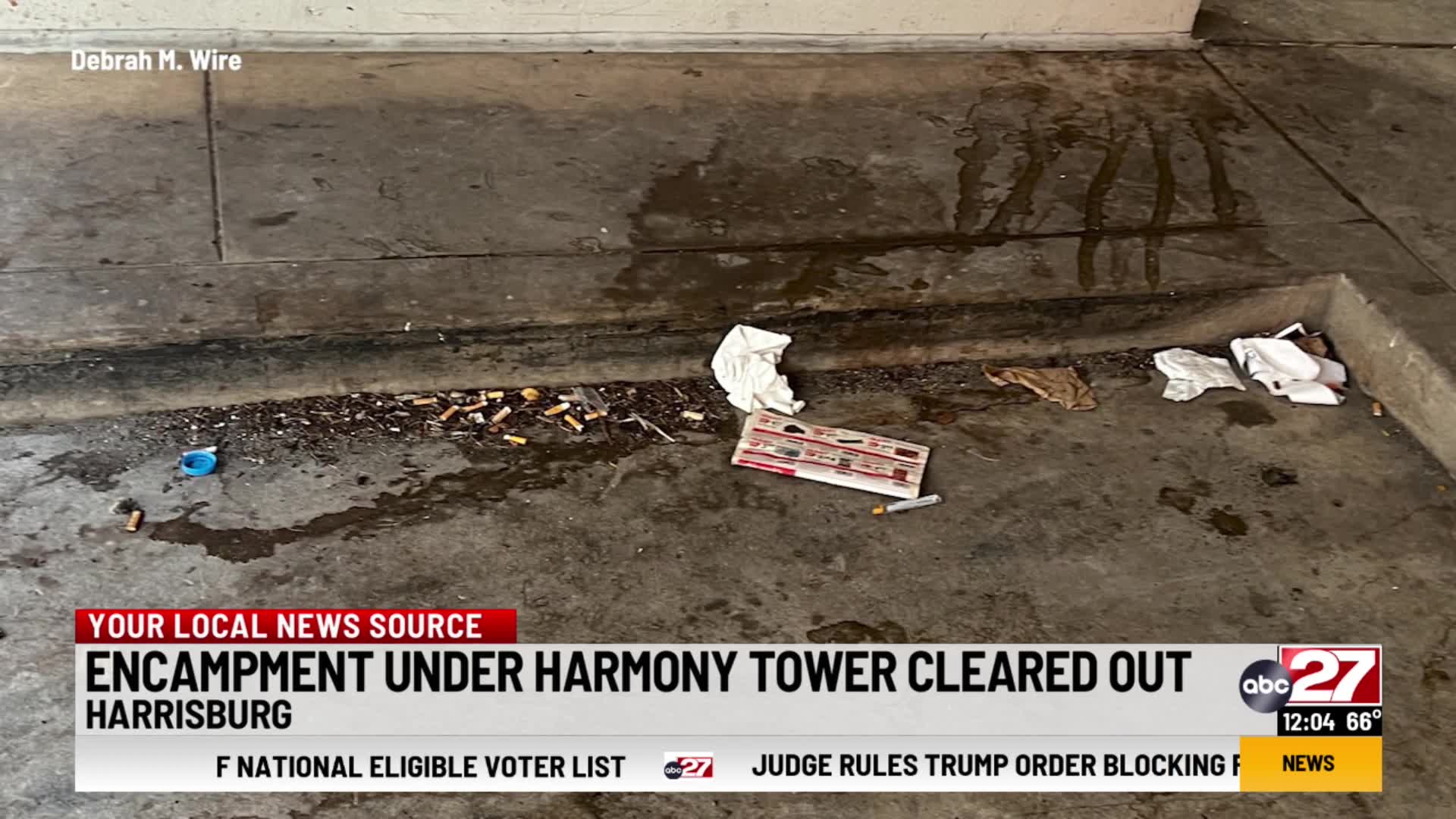 Encampment under Harmony Tower cleared out