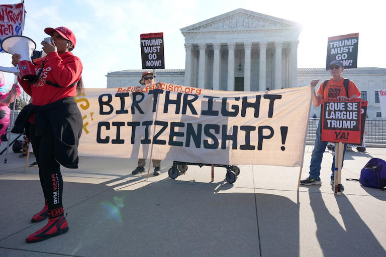 Supreme Court hears arguments over Trump’s bid to limit birthright ...