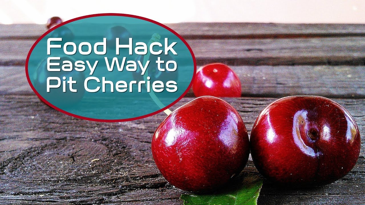 How to pit cherries easily | Food hack - easy way to pit cherries