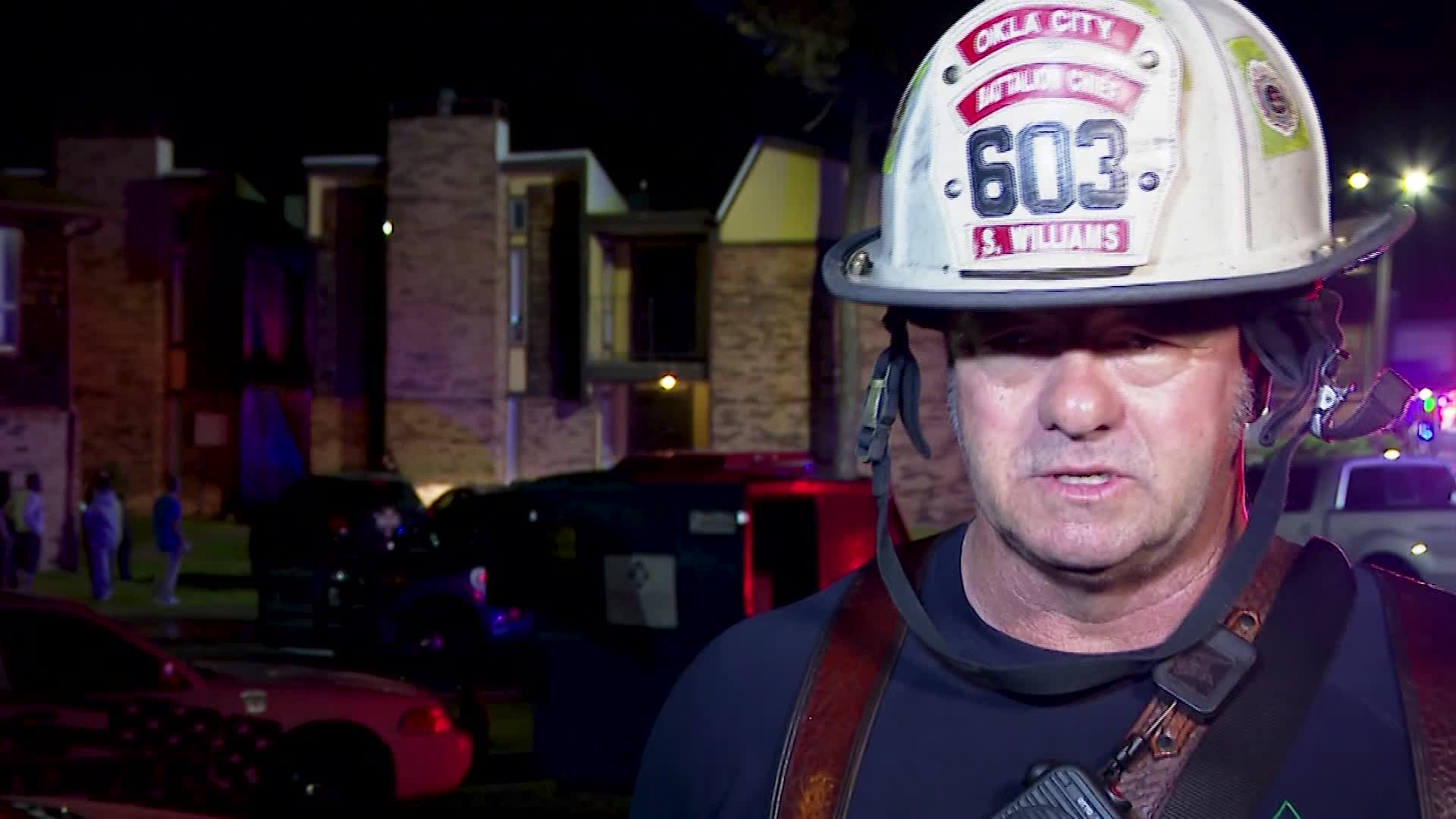 Two families displaced after southeast Oklahoma City apartment fire