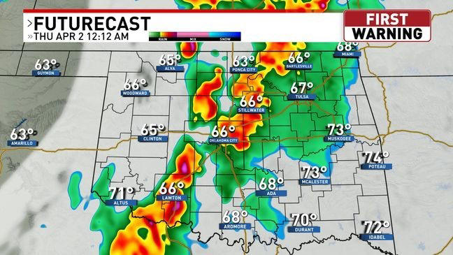 Damaging winds, large hail, and a few tornadoes are possible tonight