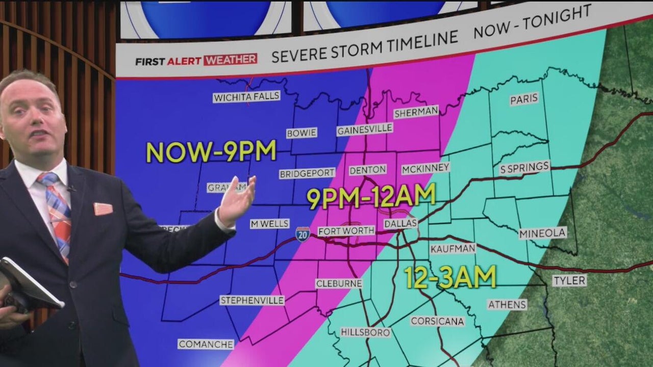Line of storms moves in late Wednesday night into Thursday morning