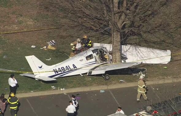 Two passengers injured as small plane crashes in Philadelphia park