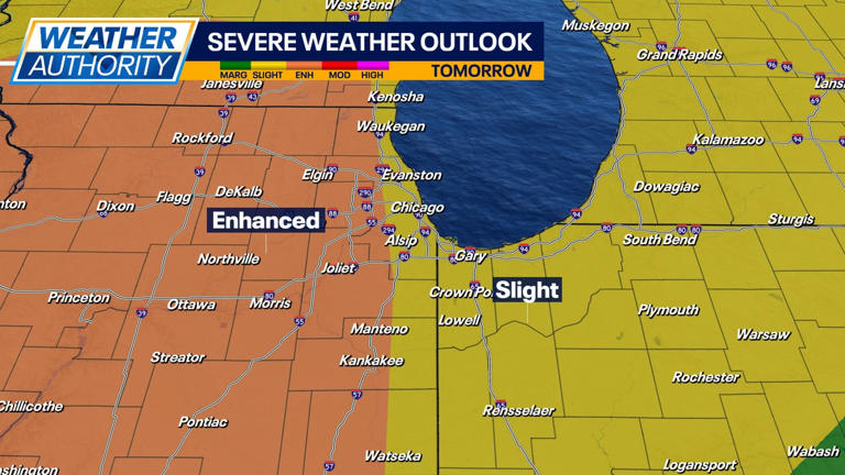 Chicago weather: Severe storms with damaging winds, hail, and tornadoes ...