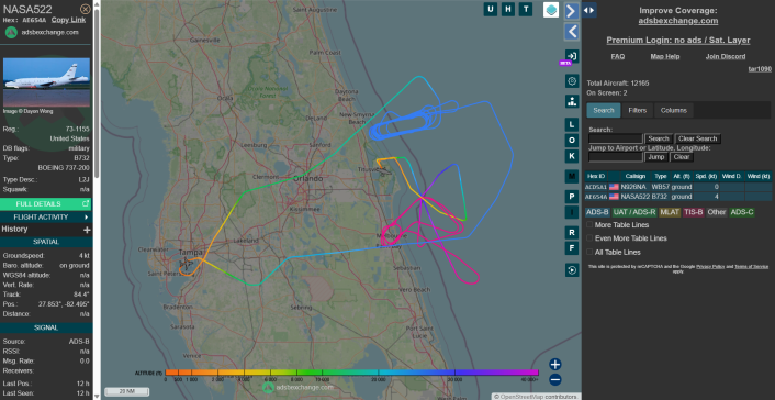 WB-57 and secretive RAT-55 spotted rehearsing for NASA's Artemis launch