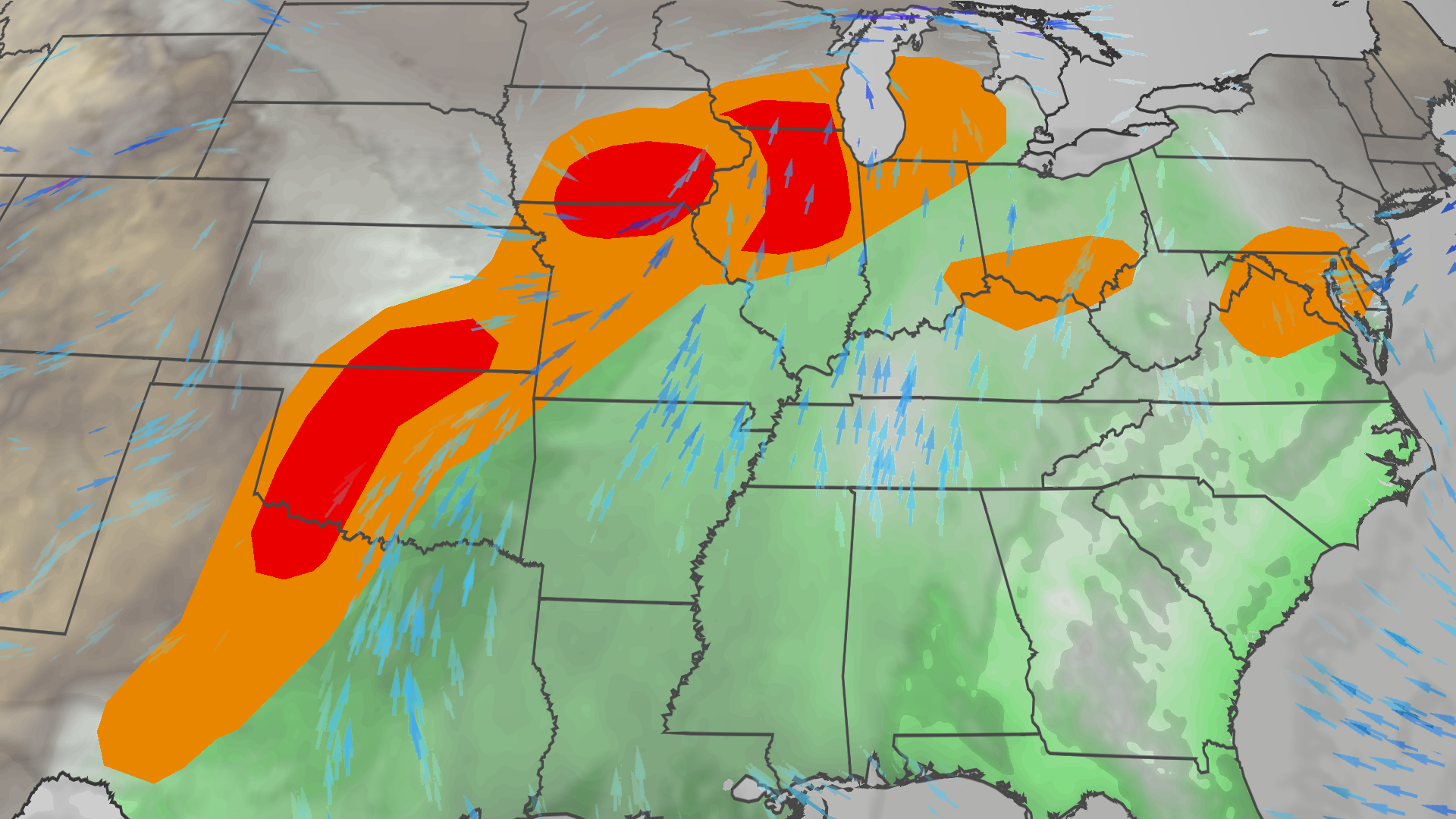 Tornado threat grows as storms sweep Plains