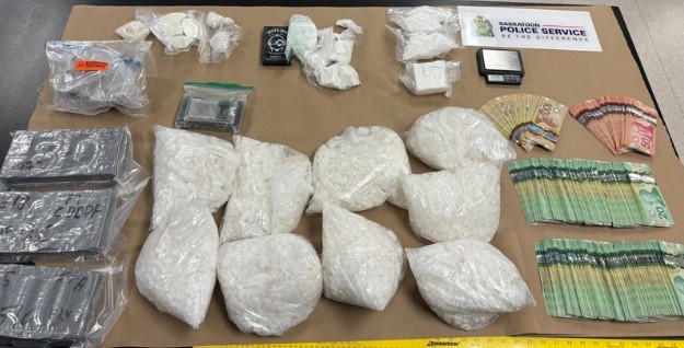 Kilograms of cocaine, cash and a hydraulic press seized in Saskatoon