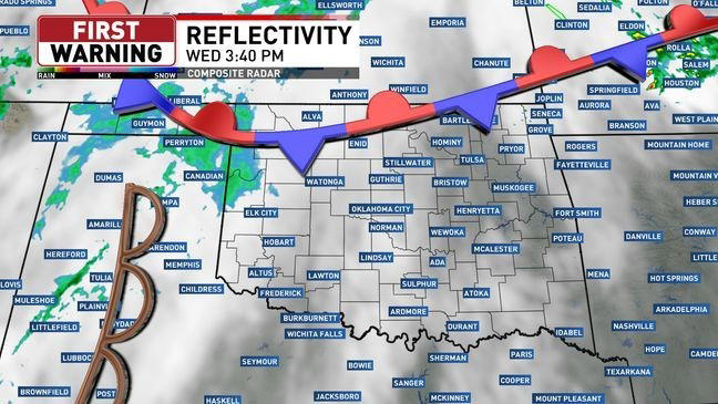 Damaging winds, large hail, and a few tornadoes are possible tonight