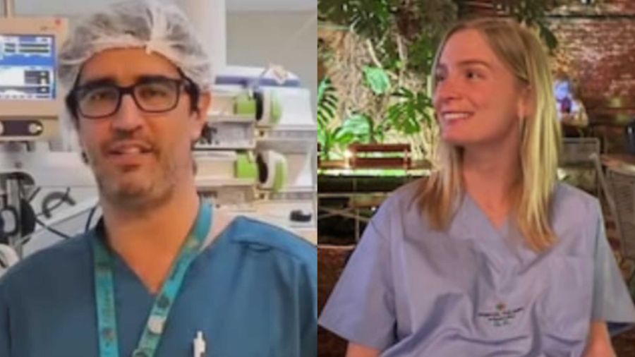 Los médicos Hernán Boveri y Delfina Lanusse.