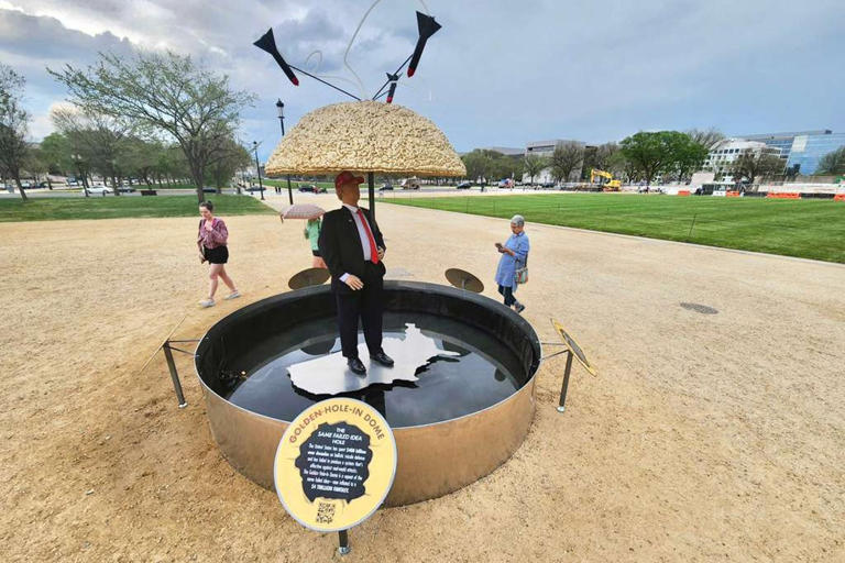 Sculpture mocking Trump by Ben & Jerry’s co-founder unveiled in DC