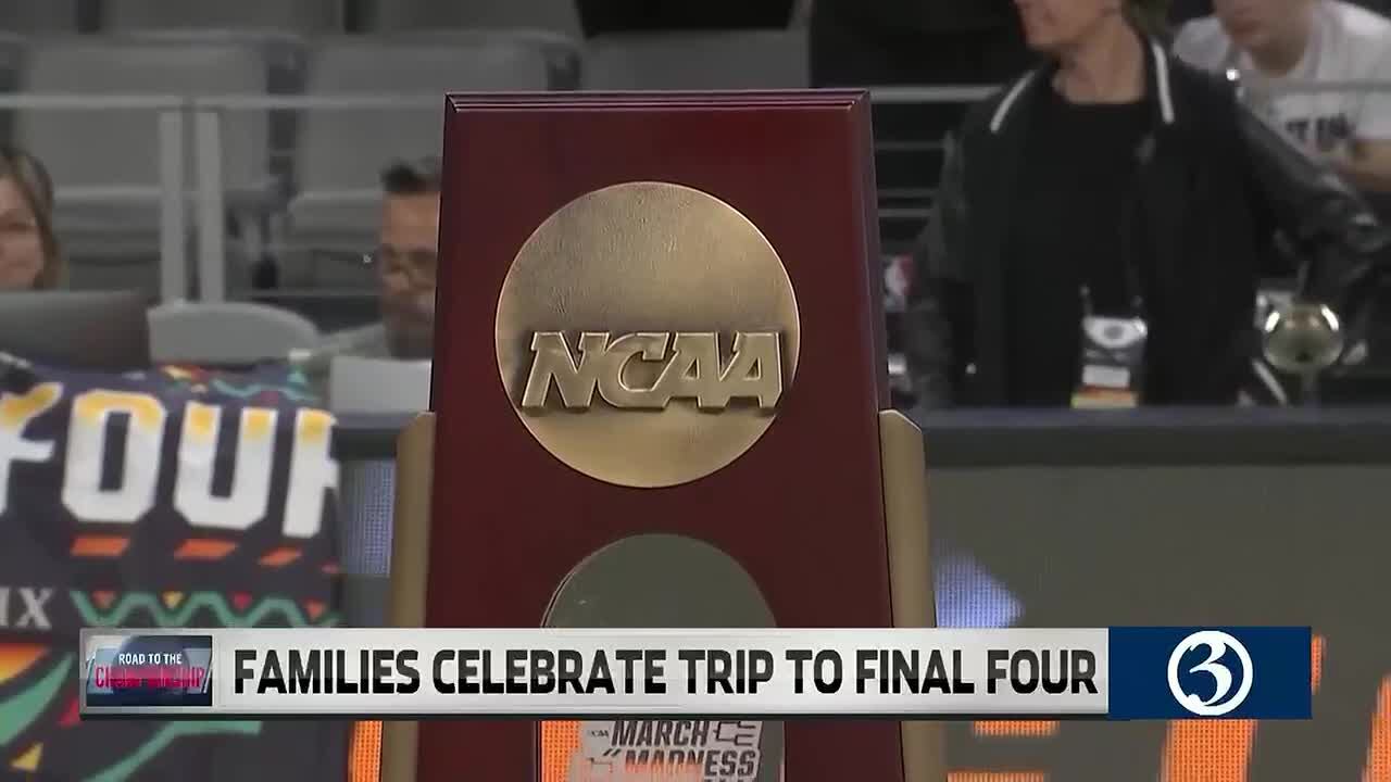 UConn women’s basketball celebrates regional championship with family