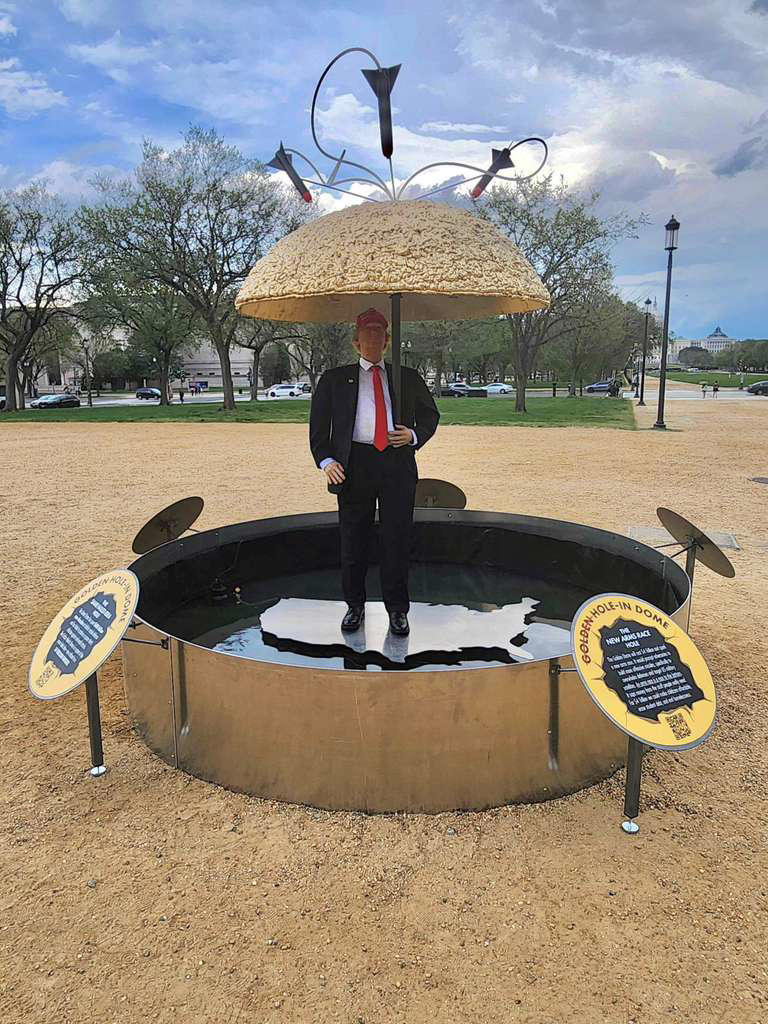 Sculpture mocking Trump by Ben & Jerry’s co-founder unveiled in DC