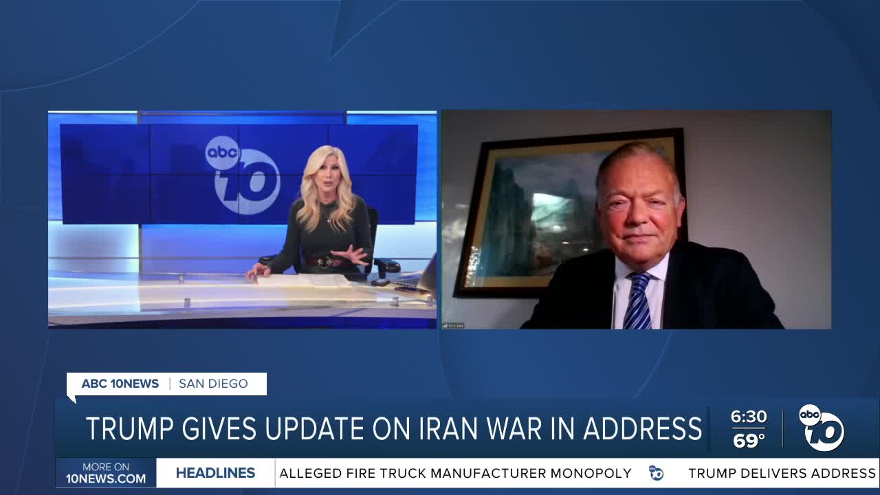 Trump gives update on Iran war in address