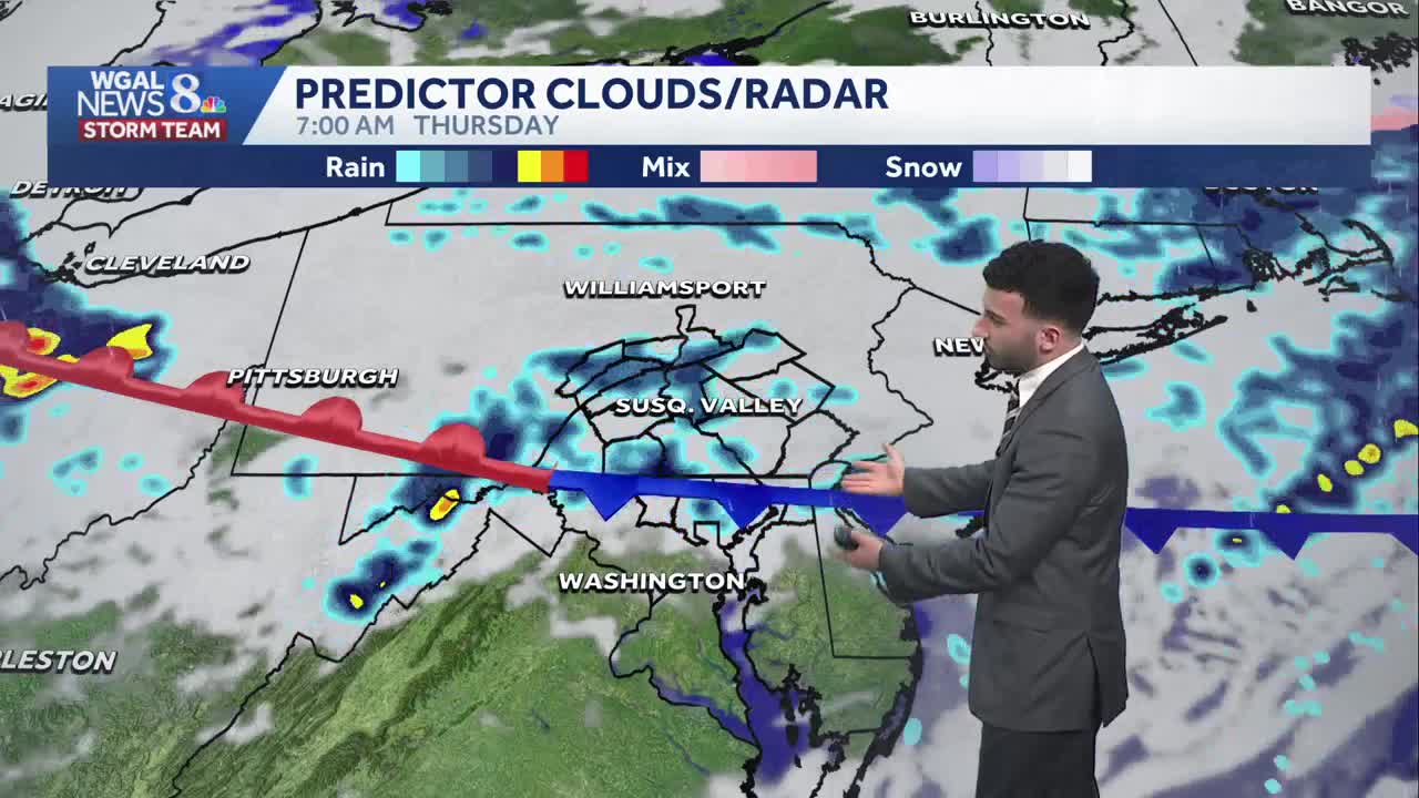 Showers & storms moving out, few shower chances for Thursday