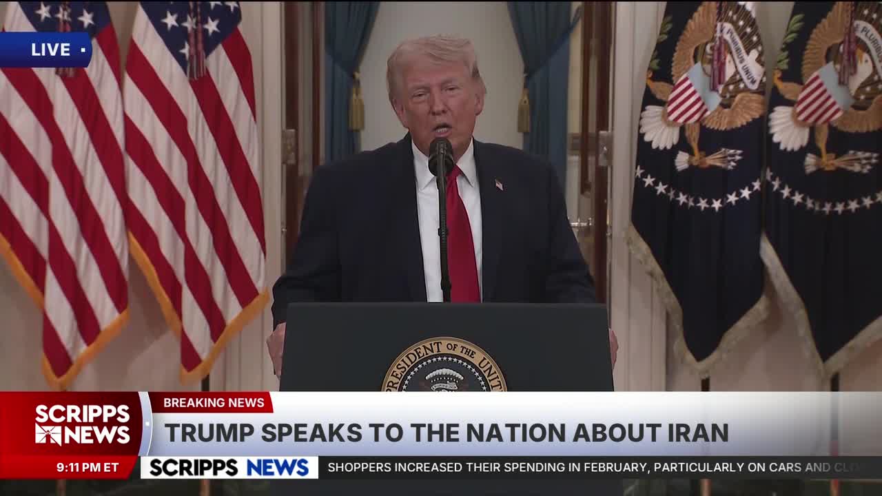 President Trump addresses the nation about war in Iran<br><br>