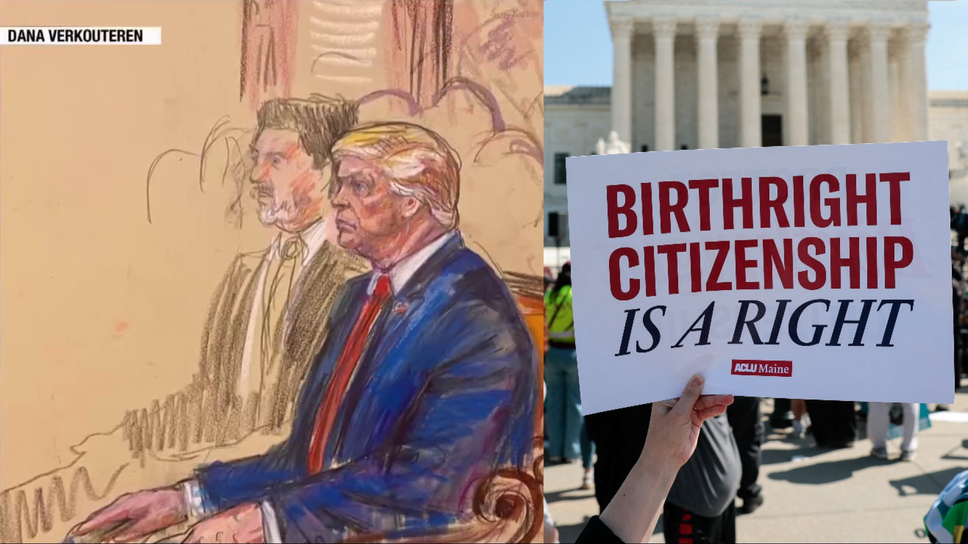 Trump shows up to Supreme Court as birthright citizenship case gets ...