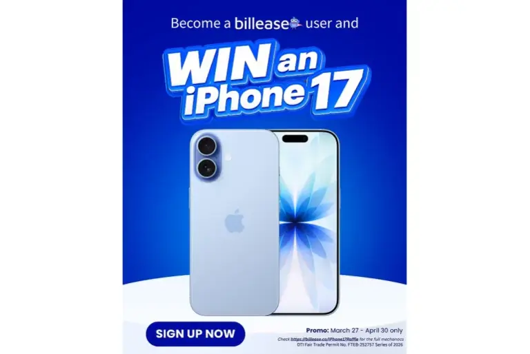 Billease announces iPhone 17 raffle in the Philippines