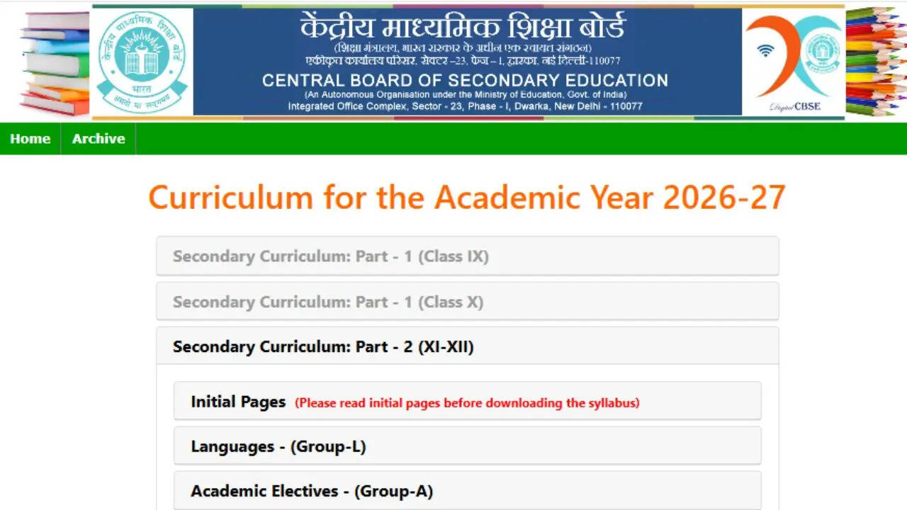 CBSE to issue new curriculum for classes 9th, 10th for 2026-27 academic ...