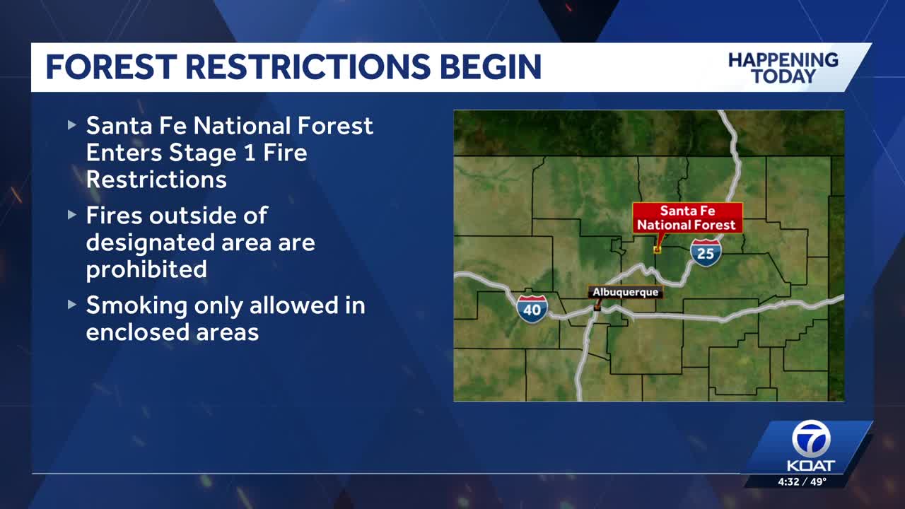 Fire restrictions begin in Santa Fe National Forest