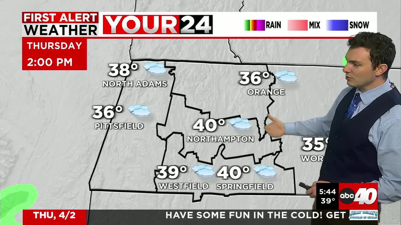 Chilly & cloudy Thursday, warmer weather returns to end the week