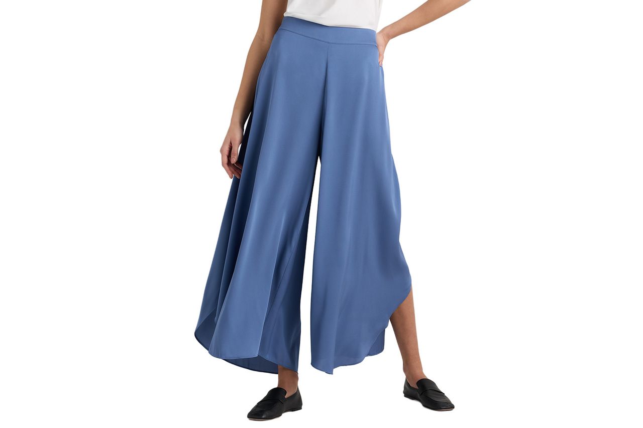Quince 100% Washable Silk Drawstring Wide Leg Pants