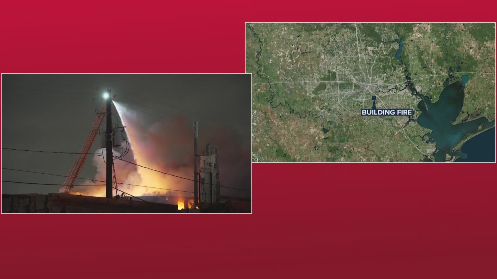 Crews battle large warehouse fire in southeast Houston