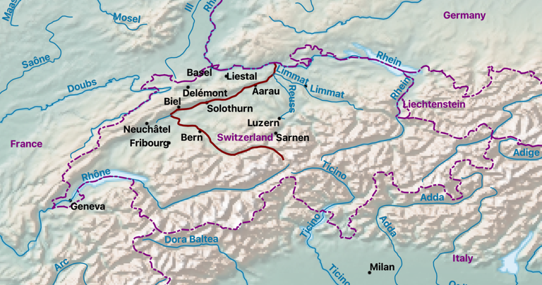 Which river is called the national river of Switzerland?