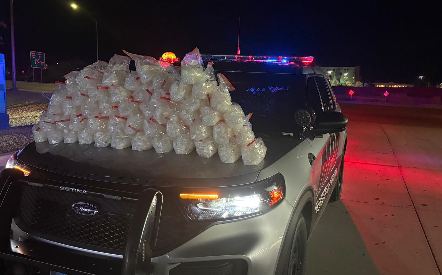 Mesquite police seize 100 pounds of meth in I-15 traffic stop