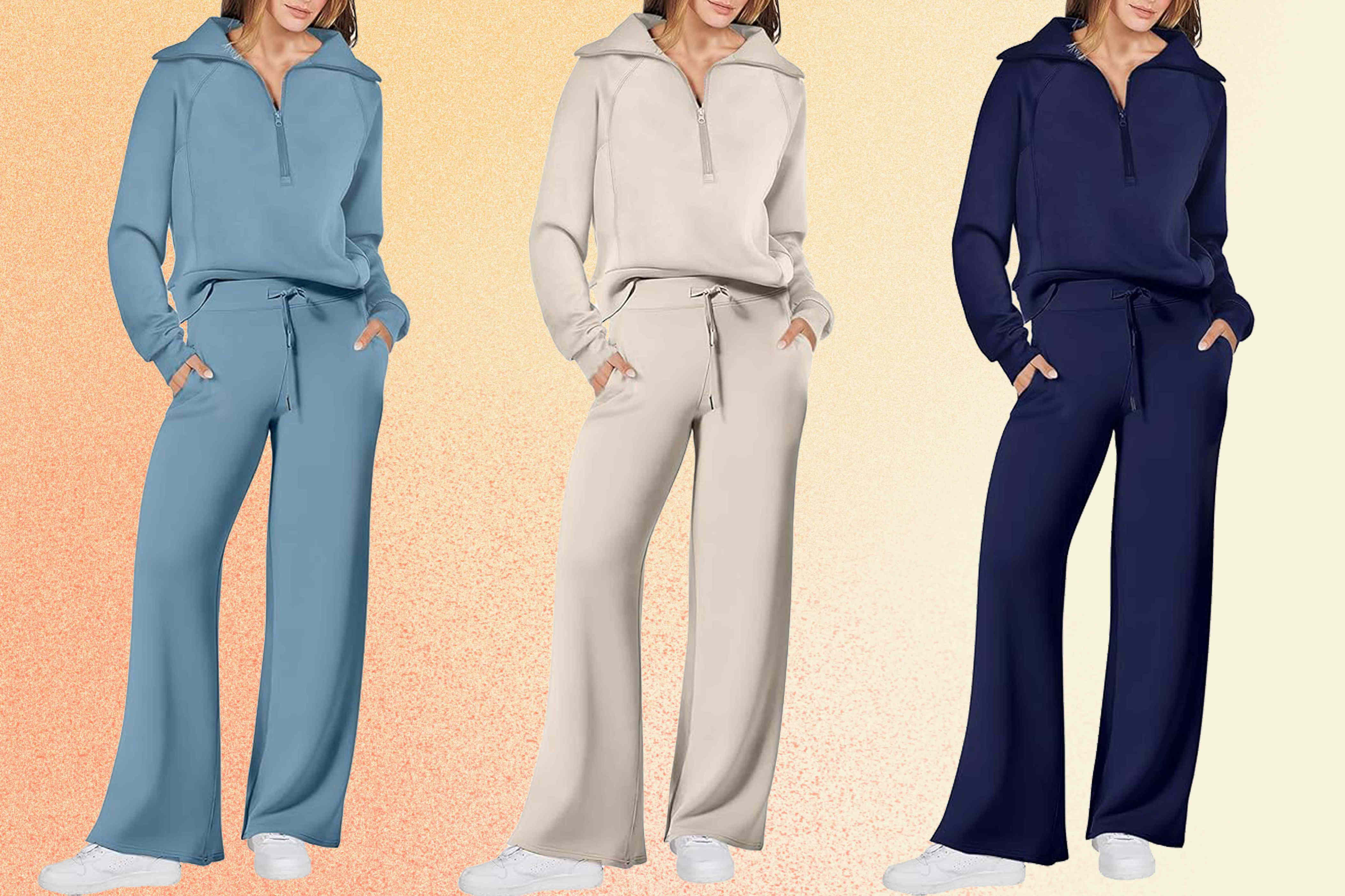 This wrinkle-free Amazon lounge set is a dupe for a Spanx set, shoppers ...