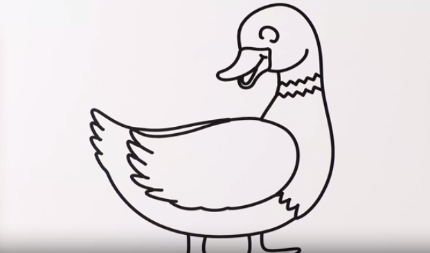 Duck coloring fun for learning colors