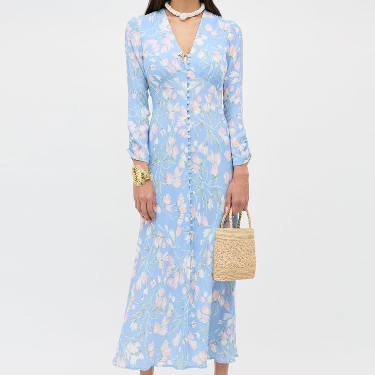 knee length dresses for ladies Dani Embroidered Midi Dress main image 0