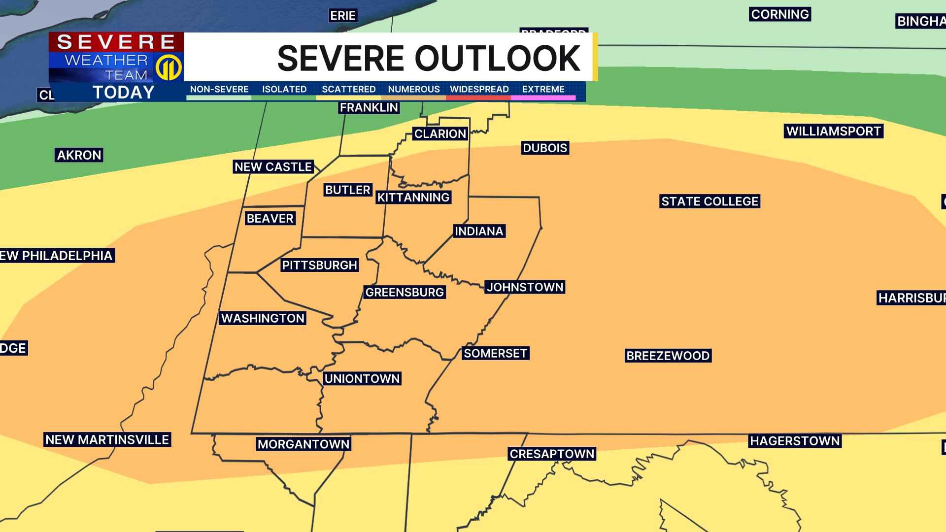 Afternoon storms come with risk of damaging winds, large hail