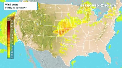 Cold front sweeps south bringing high winds