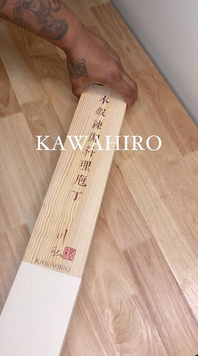 Kawahiro kiritsuke knife, precision Japanese chef’s knife