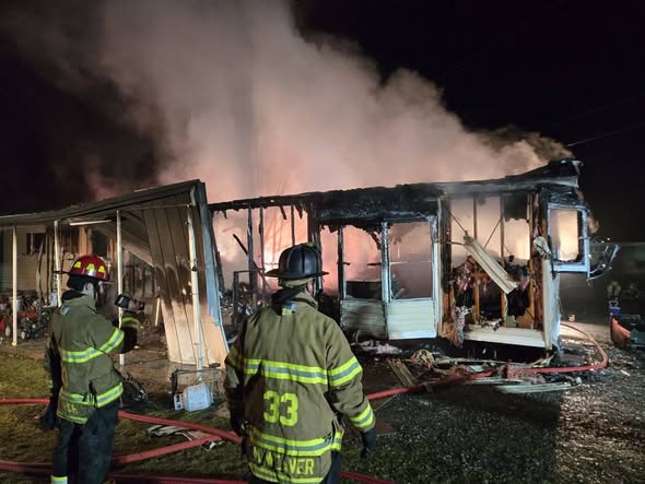 Photos: Crews respond to mobile home fire in Lancaster County