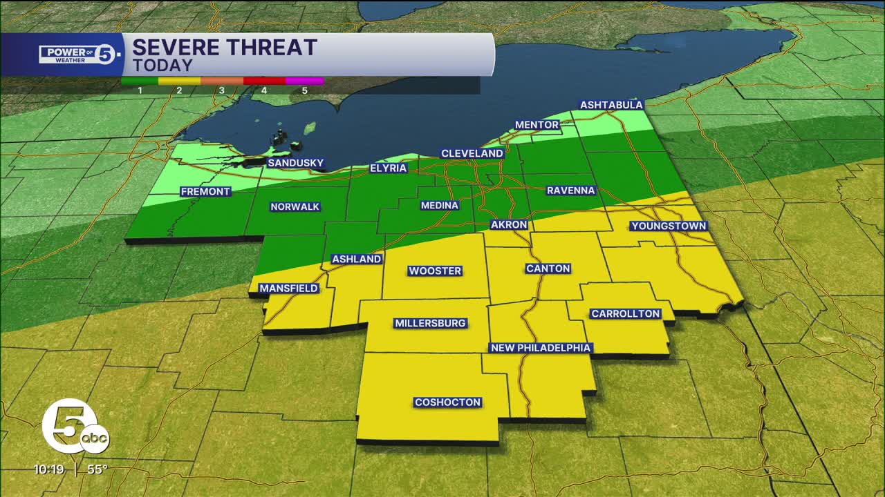 Large hail, stray tornado possible Sunday with severe storms