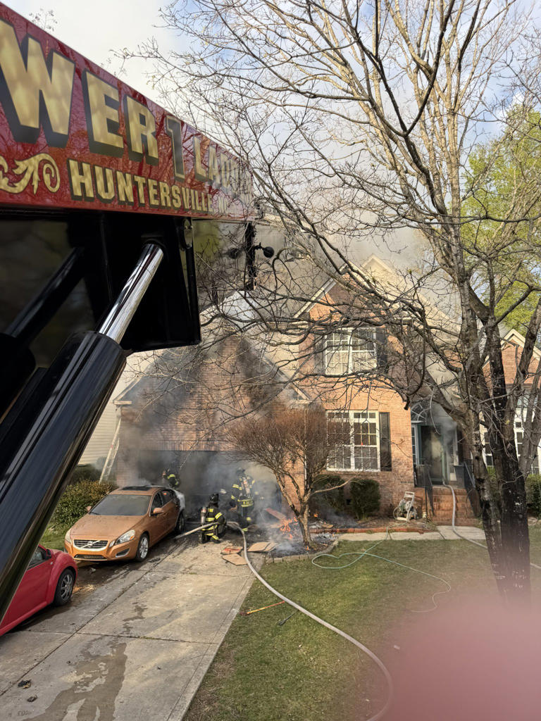 Photos: Crews battle large house fire in North Carolina