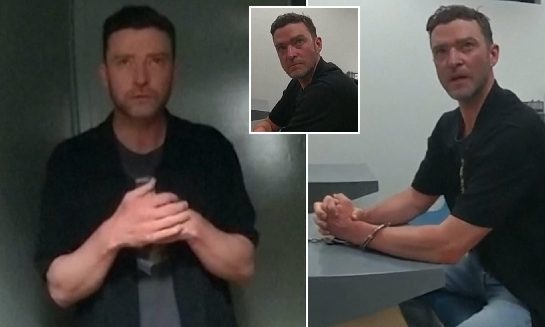 Justin Timberlake made awkward joke about being white to police in footage from 2024 DWI arrest<br>