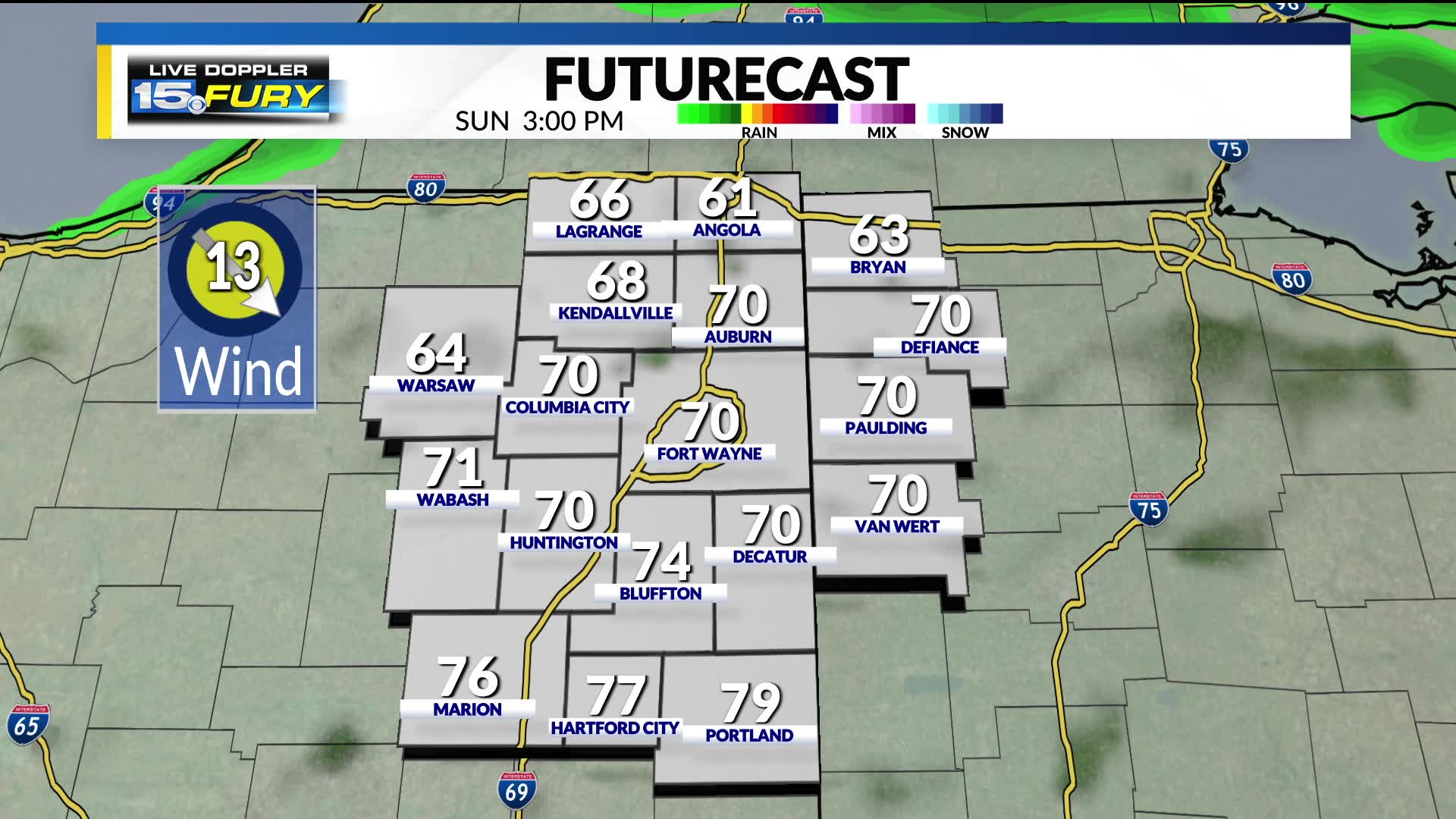 Cold front moving through