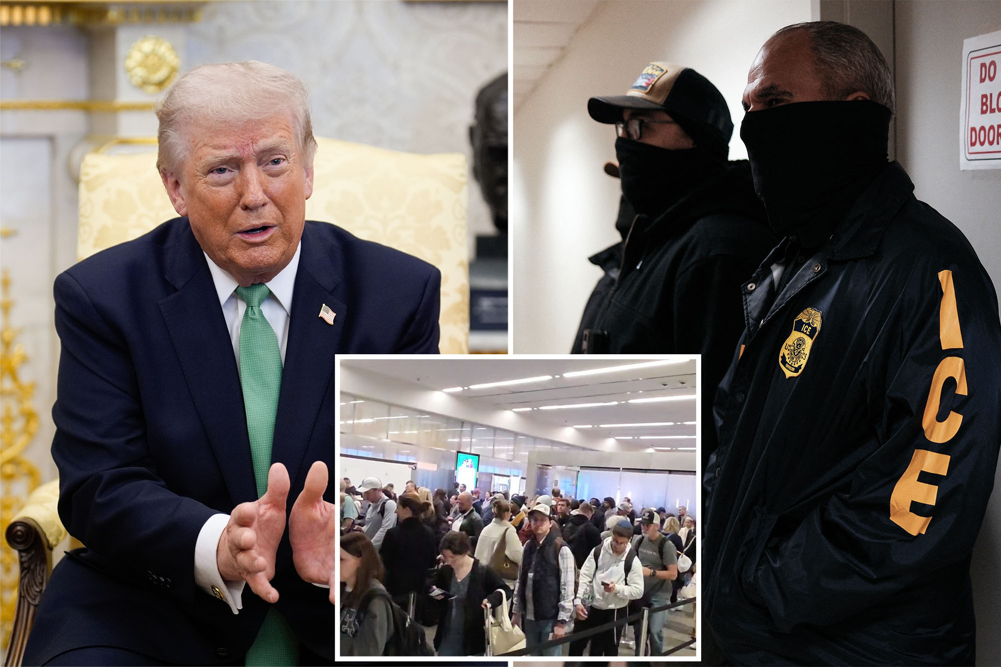 Trump deploying ICE to airports on Monday to ease crowded TSA lines ...
