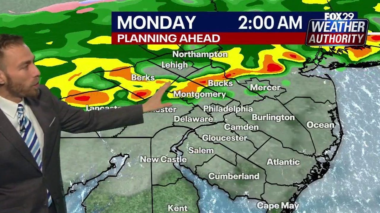 AA1ZamUP Sunny Sunday Gives Way to Storms Affecting Monday's Commute in Philadelphia Area