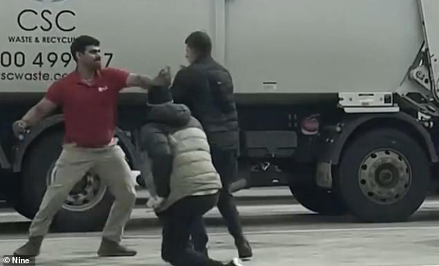 Wild moment delivery driver turns the tables on two alleged armed ...