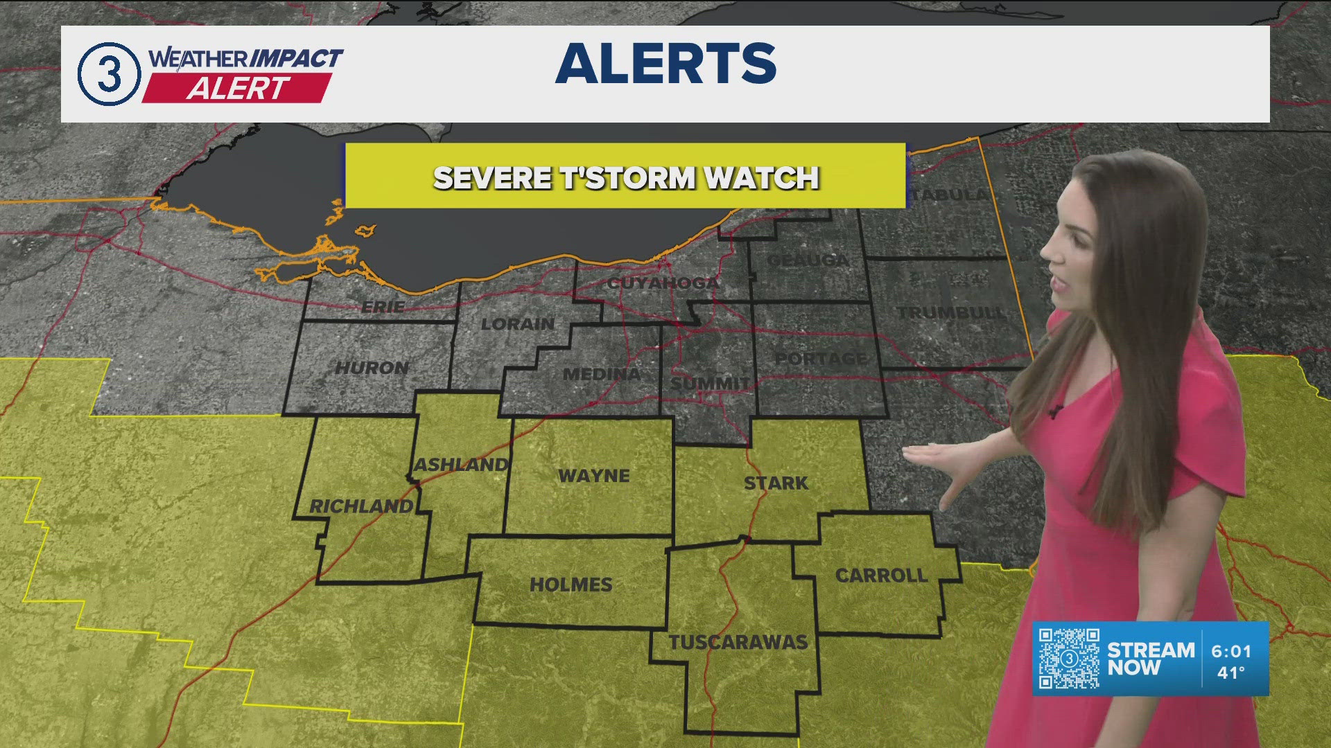 Weather impact alert: Severe storm watch for southern Northeast Ohio ...