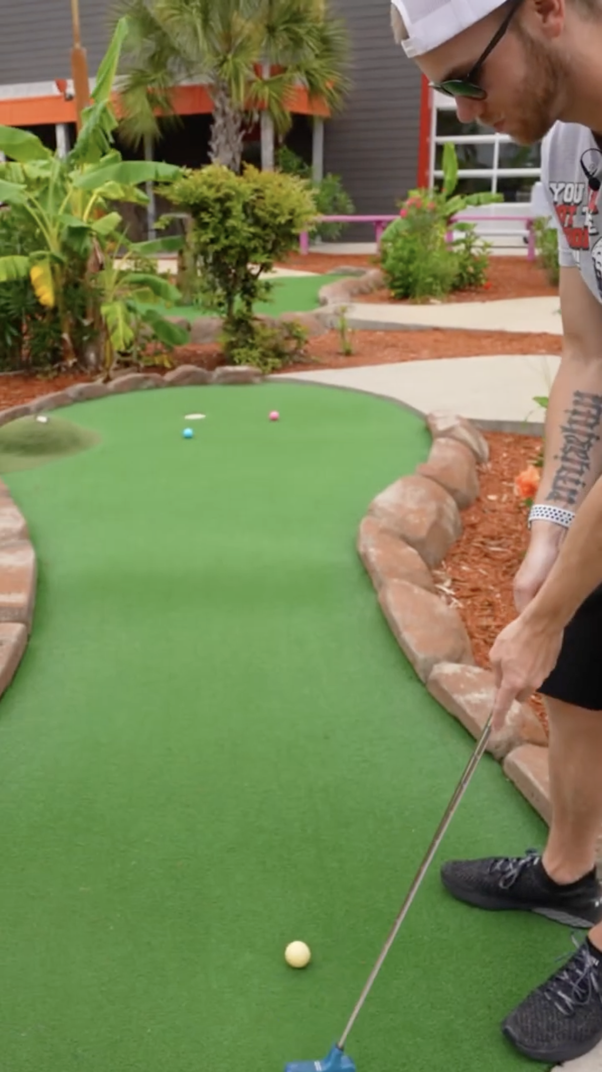Hole in ones at a championship mini golf course