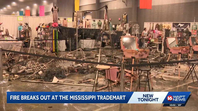Mississippi Trade Mart cancels weekend events after booth fire